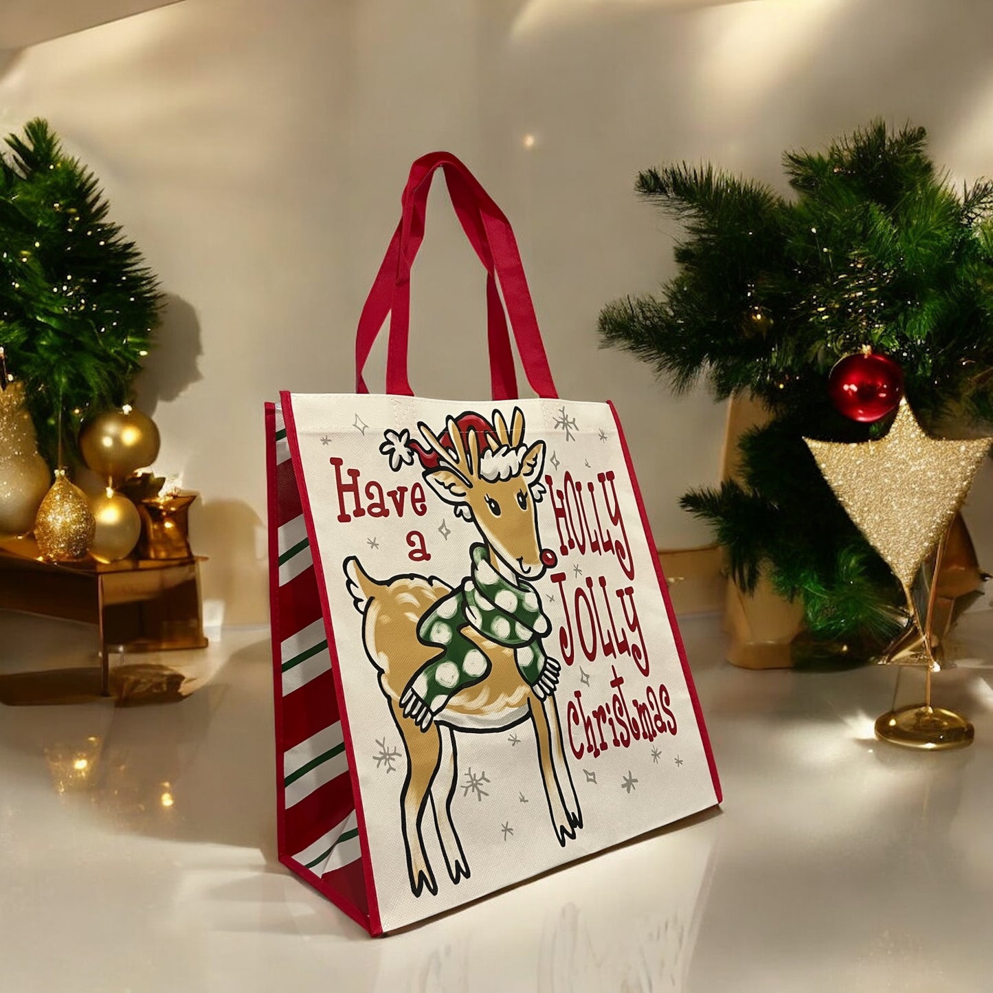 “Holly Jolly Christmas” Tote Bag