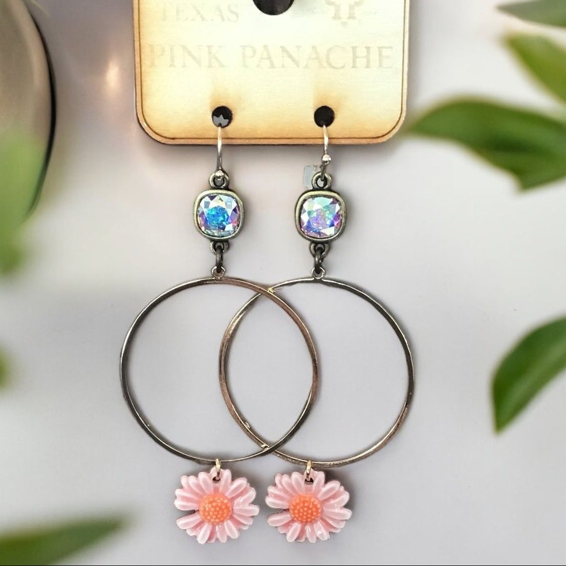 Floral Hoop Earrings