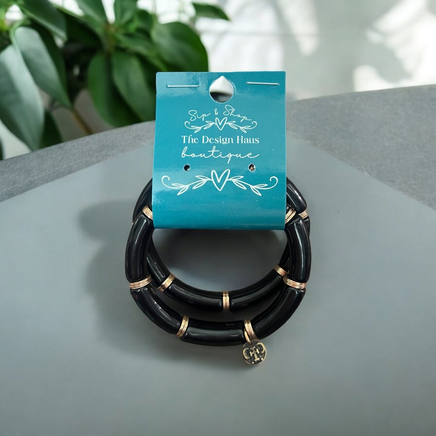Set of 2 Acrylic Beaded Bracelets