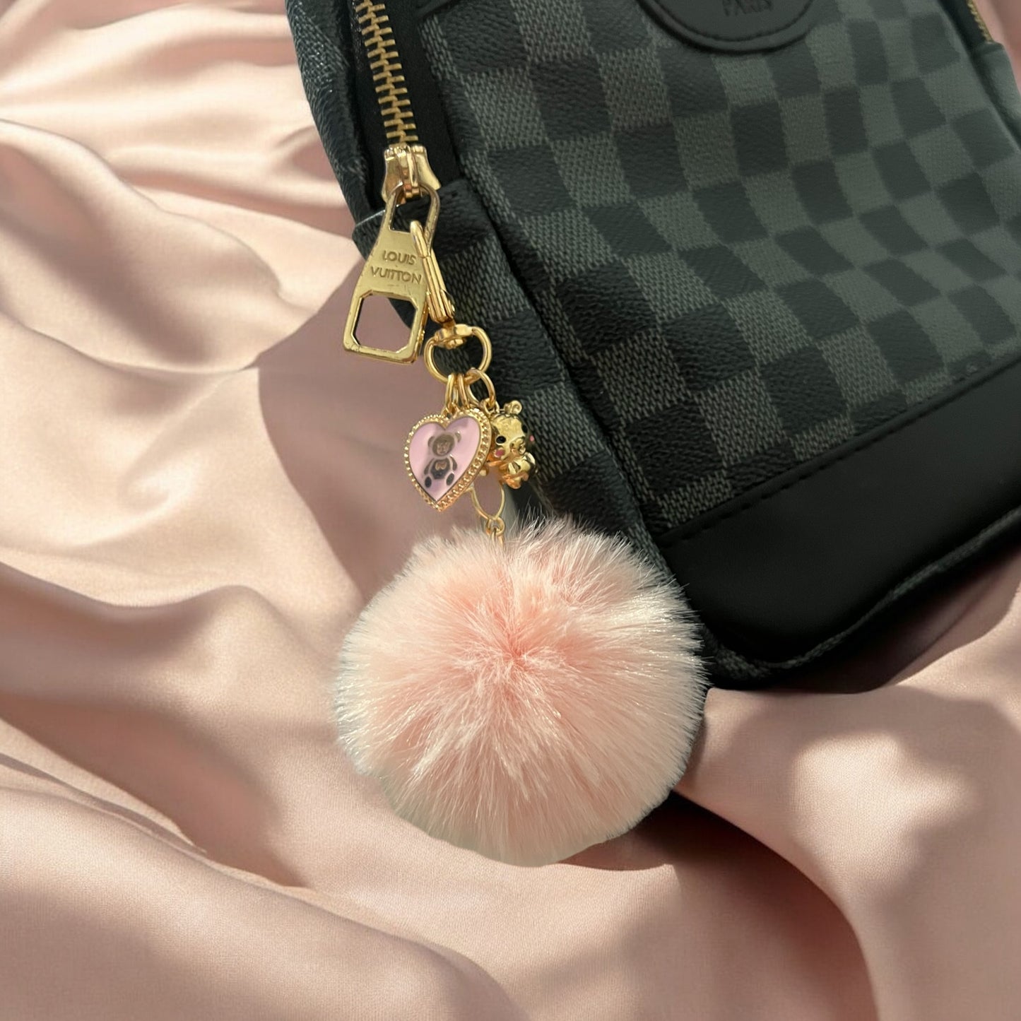 Pom Pom Chic Clip on Keychain