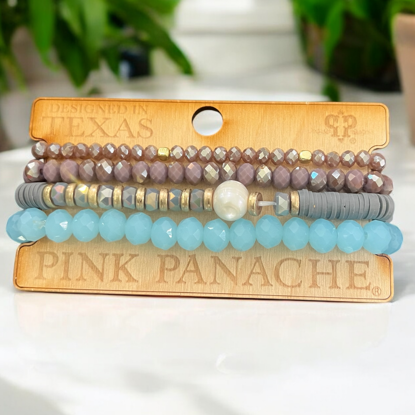 Purple & Aqua Bracelet Set