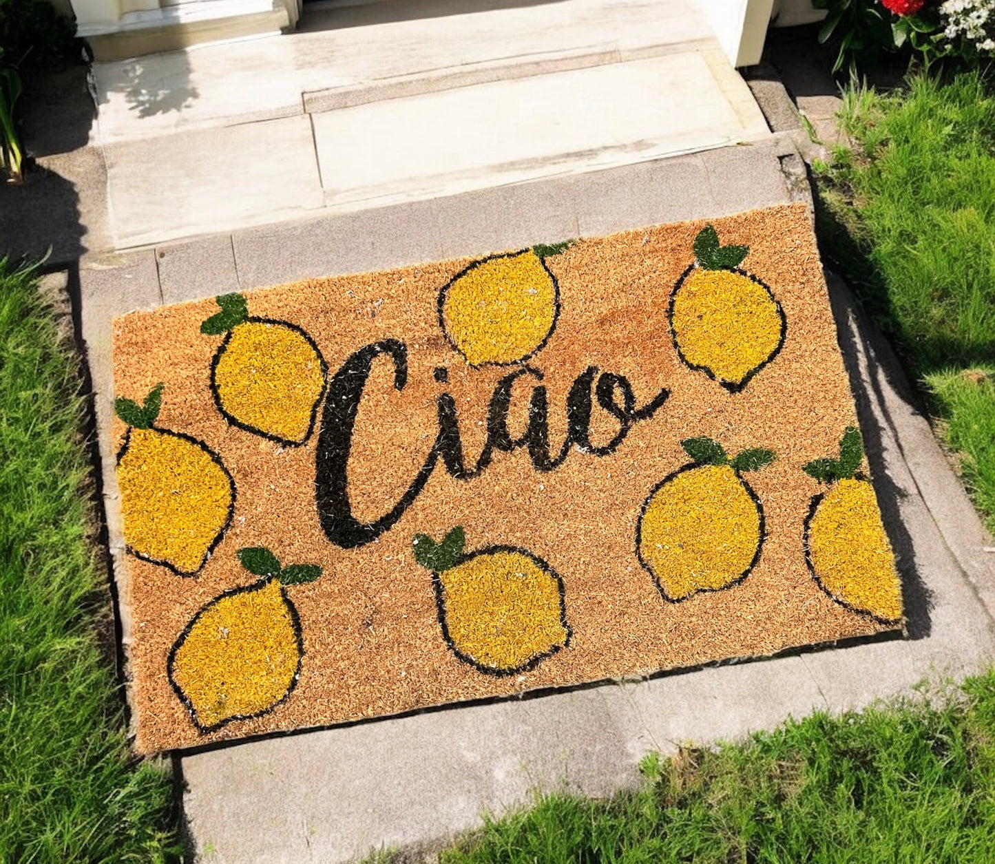 “Ciao” Lemon Front Door Mat