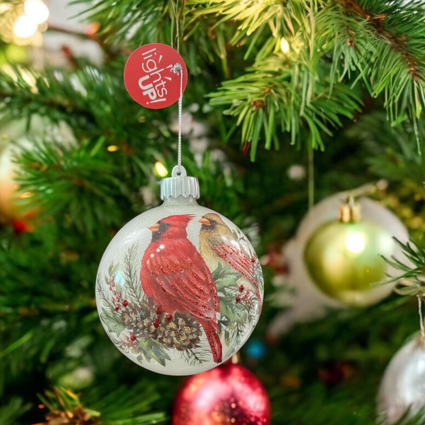 Light Up Cardinal Ornament