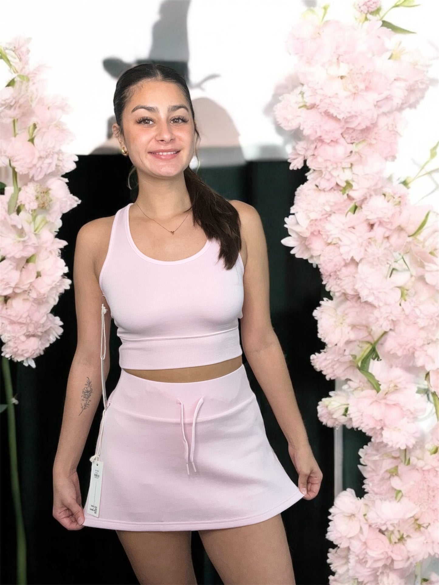 Pink Fleece Skort