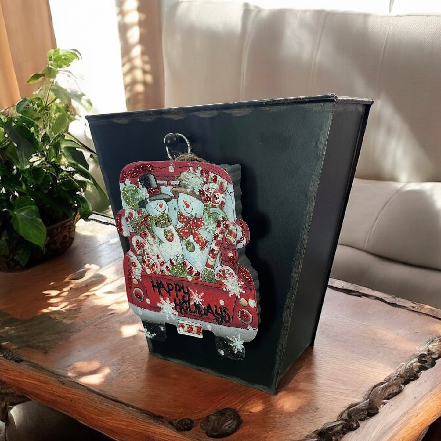 Snowman & Candy Canes Truck Charm