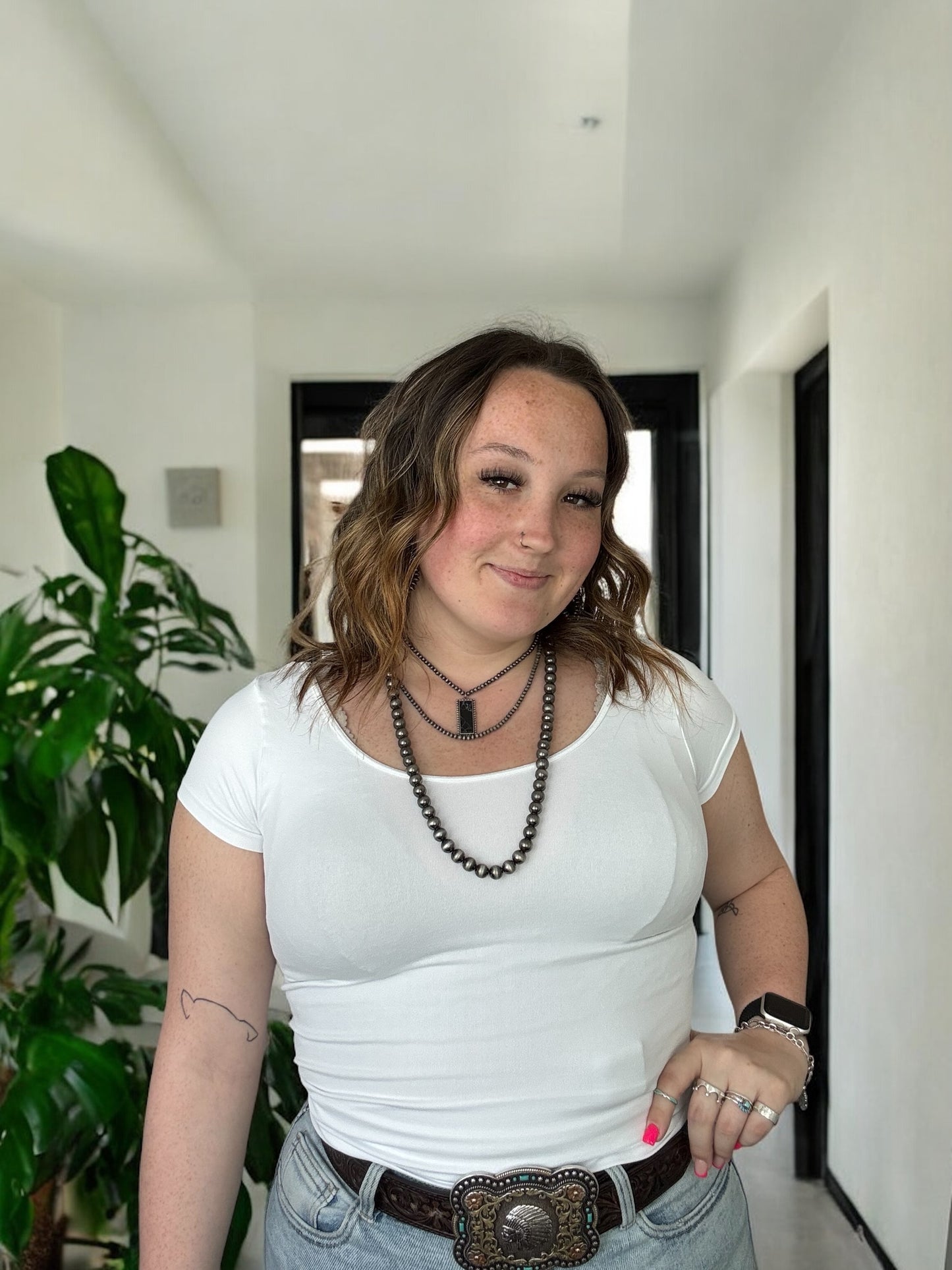 Cap Sleeve Scoop Neck Top