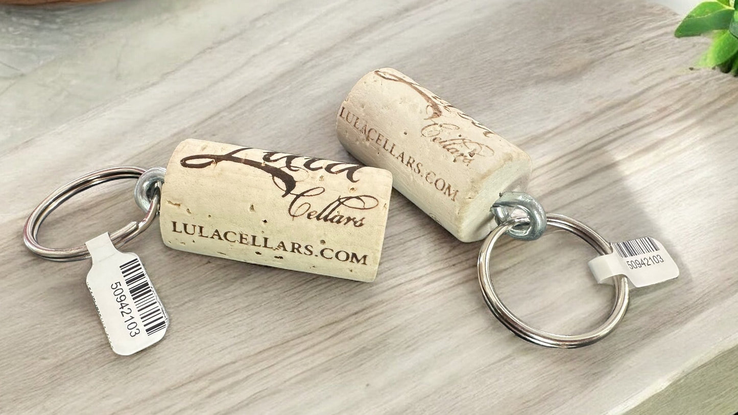 Lula Wine Cork Keychain