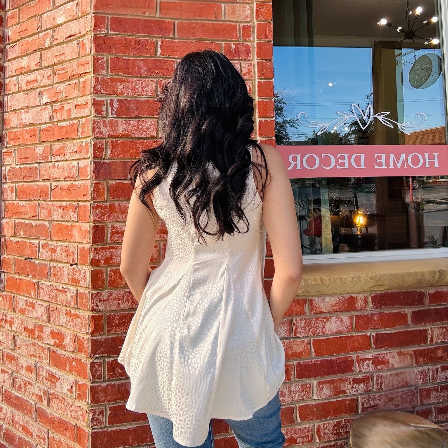 Satin Leopard Sleeveless Top