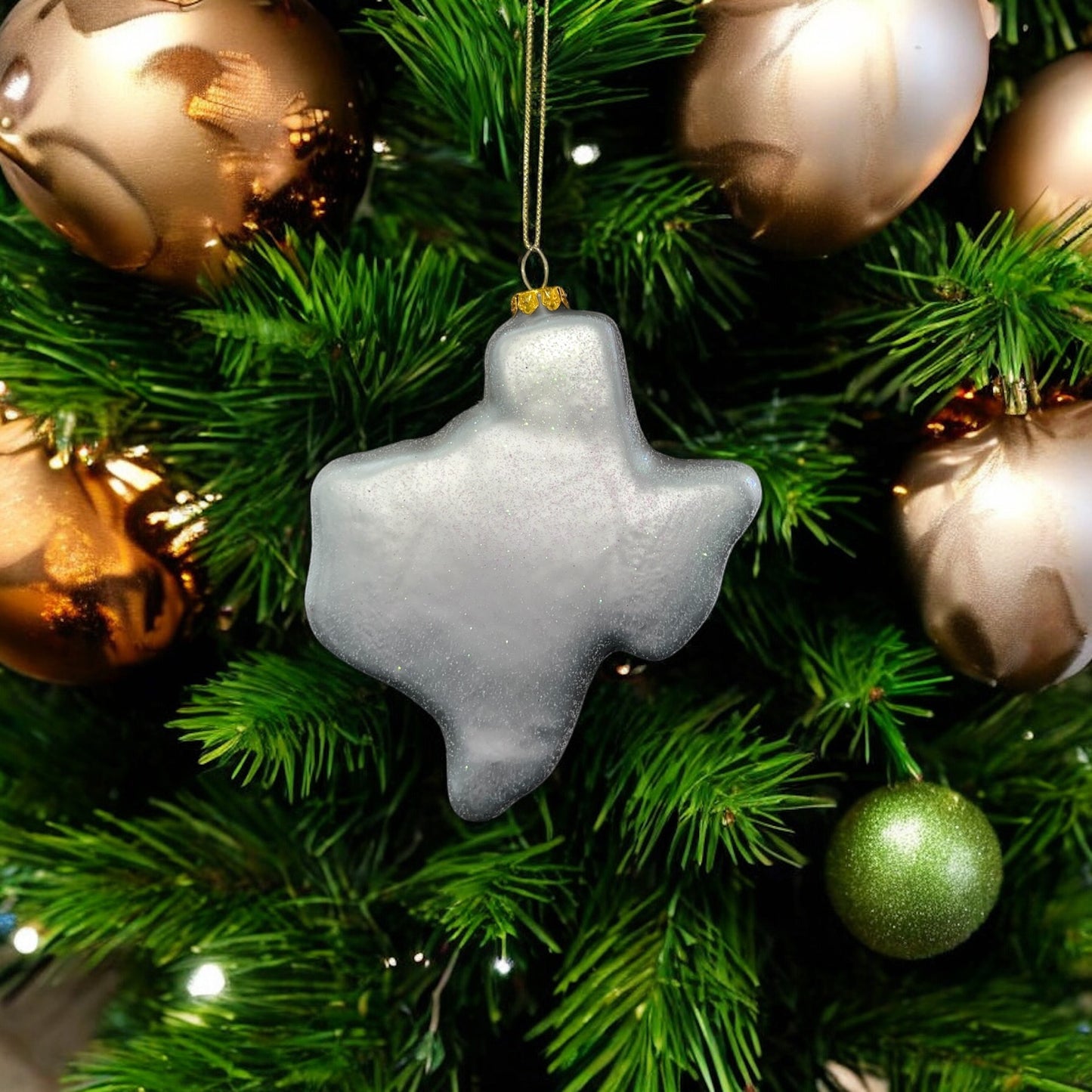 Texas State Glass Ornament