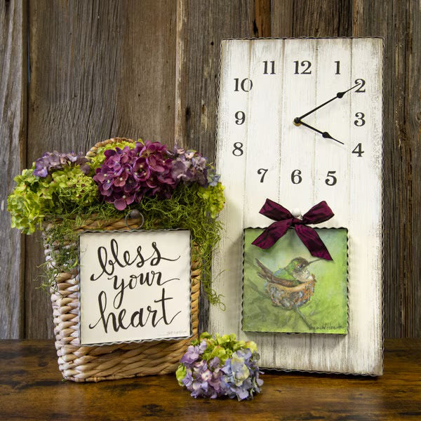 Farmstyle Wooden Clock Display Board