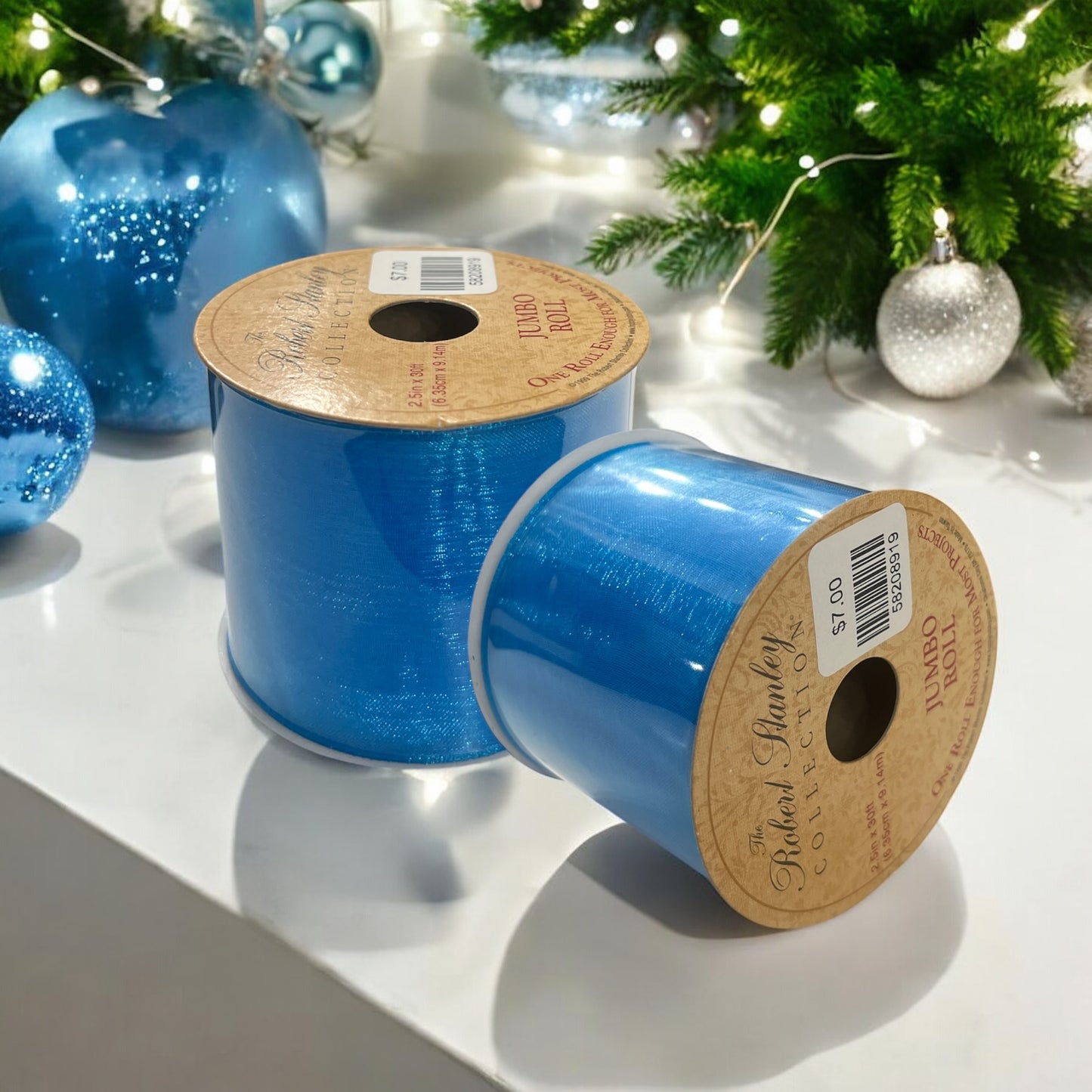 Baby Blue Wired Ribbon