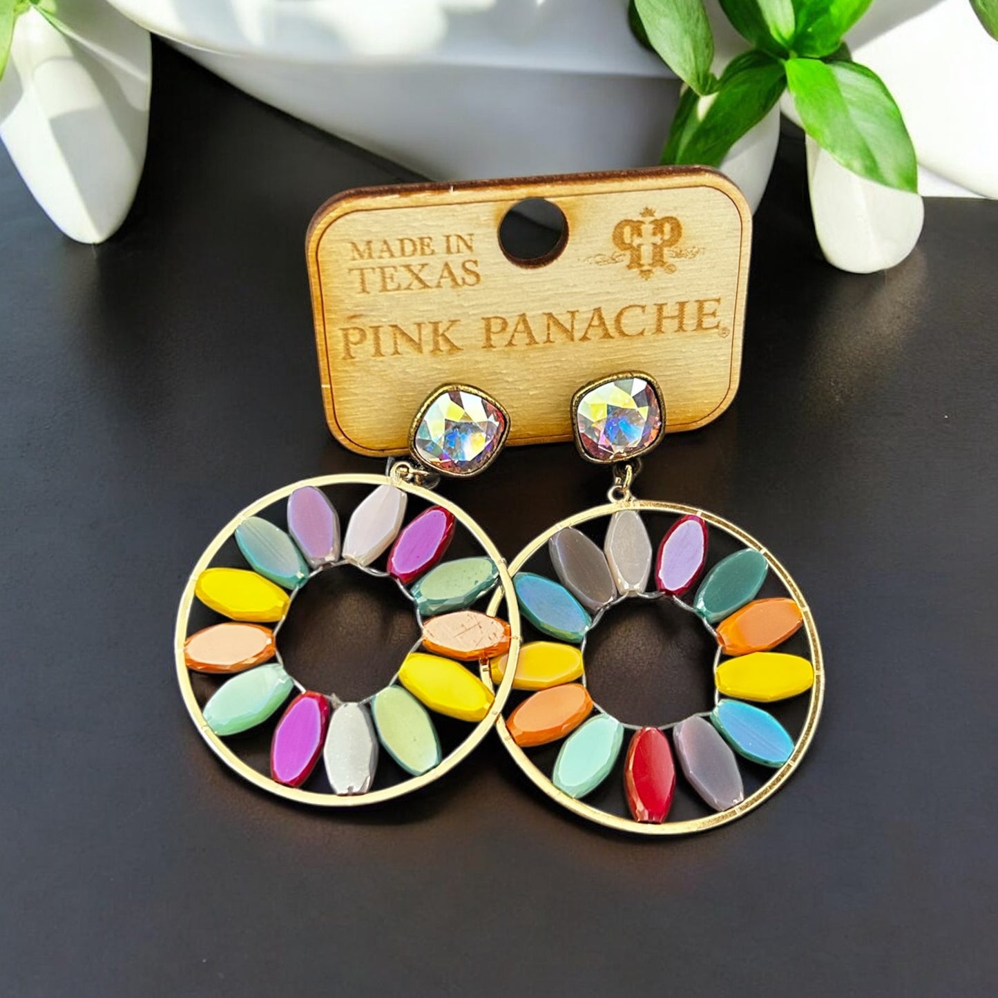 Egg Bead Circle Earring