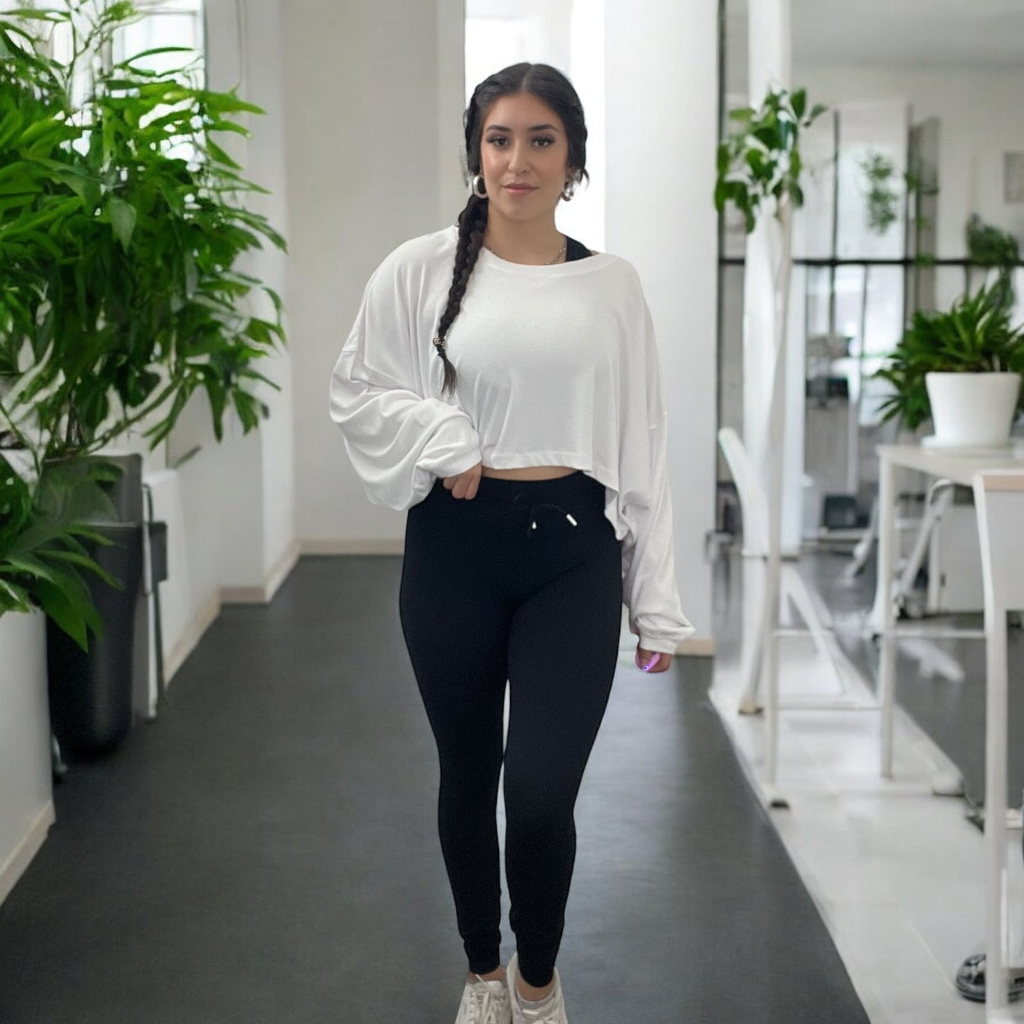 Aria Drawstring Black Legging
