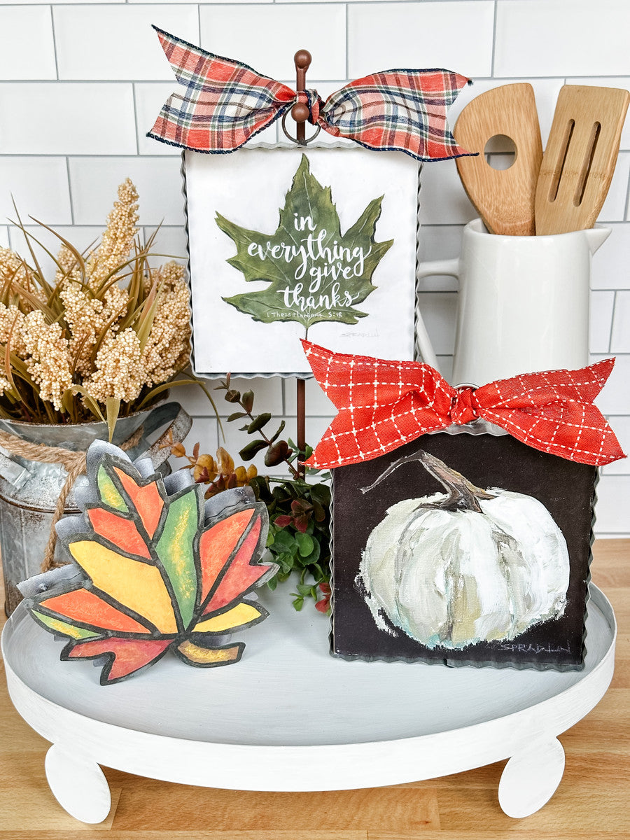 Round Top Double Sided Leaf Decor