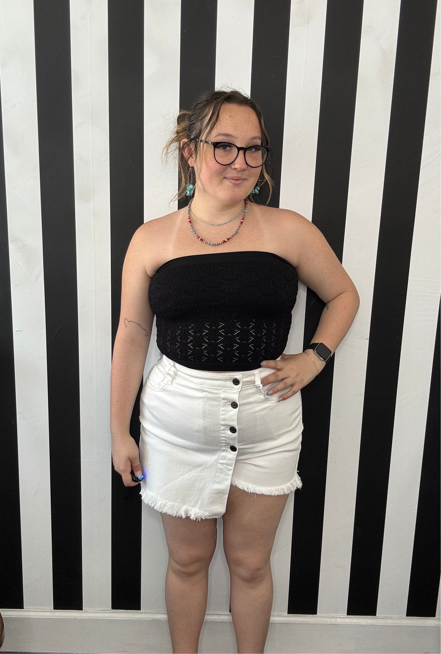 Highrise Buttoned Skort