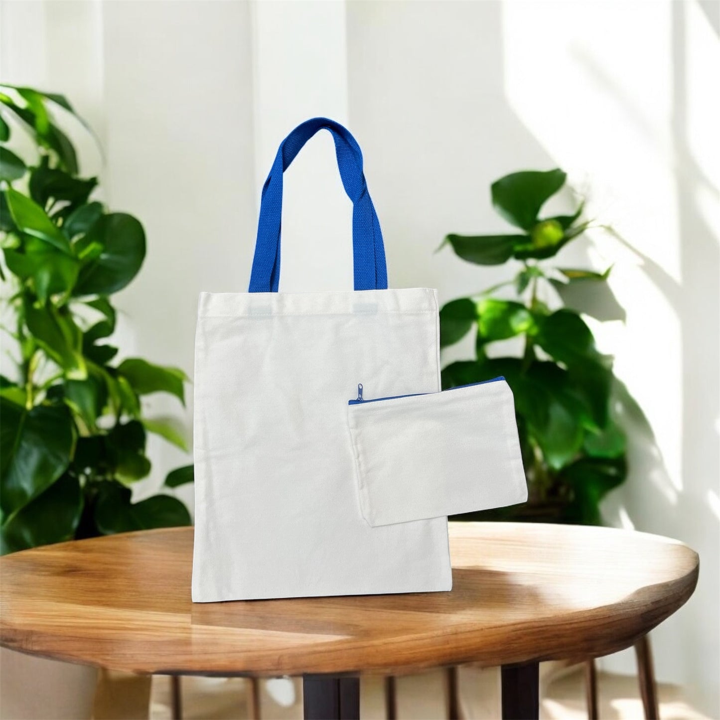 Canvas Tote Bag with Matching Makeup Bag