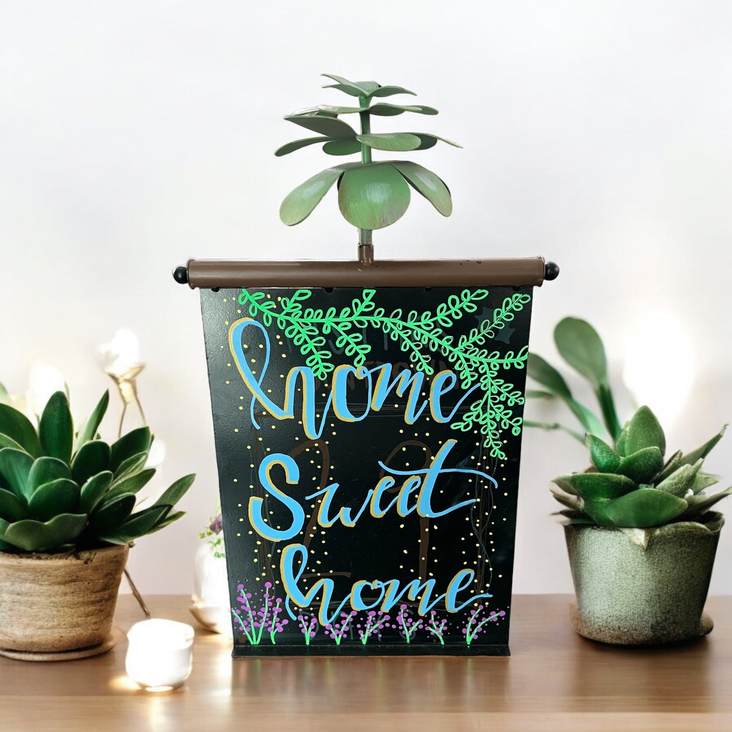 Metal Succulent Finial