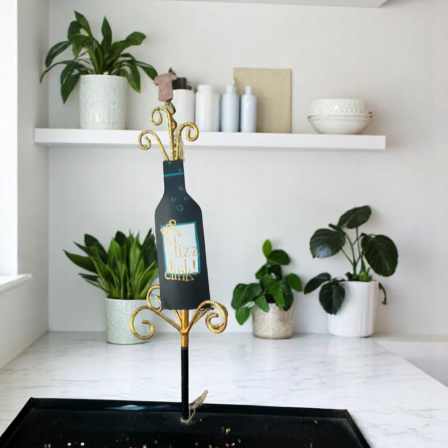 Champagne Bottle Finial