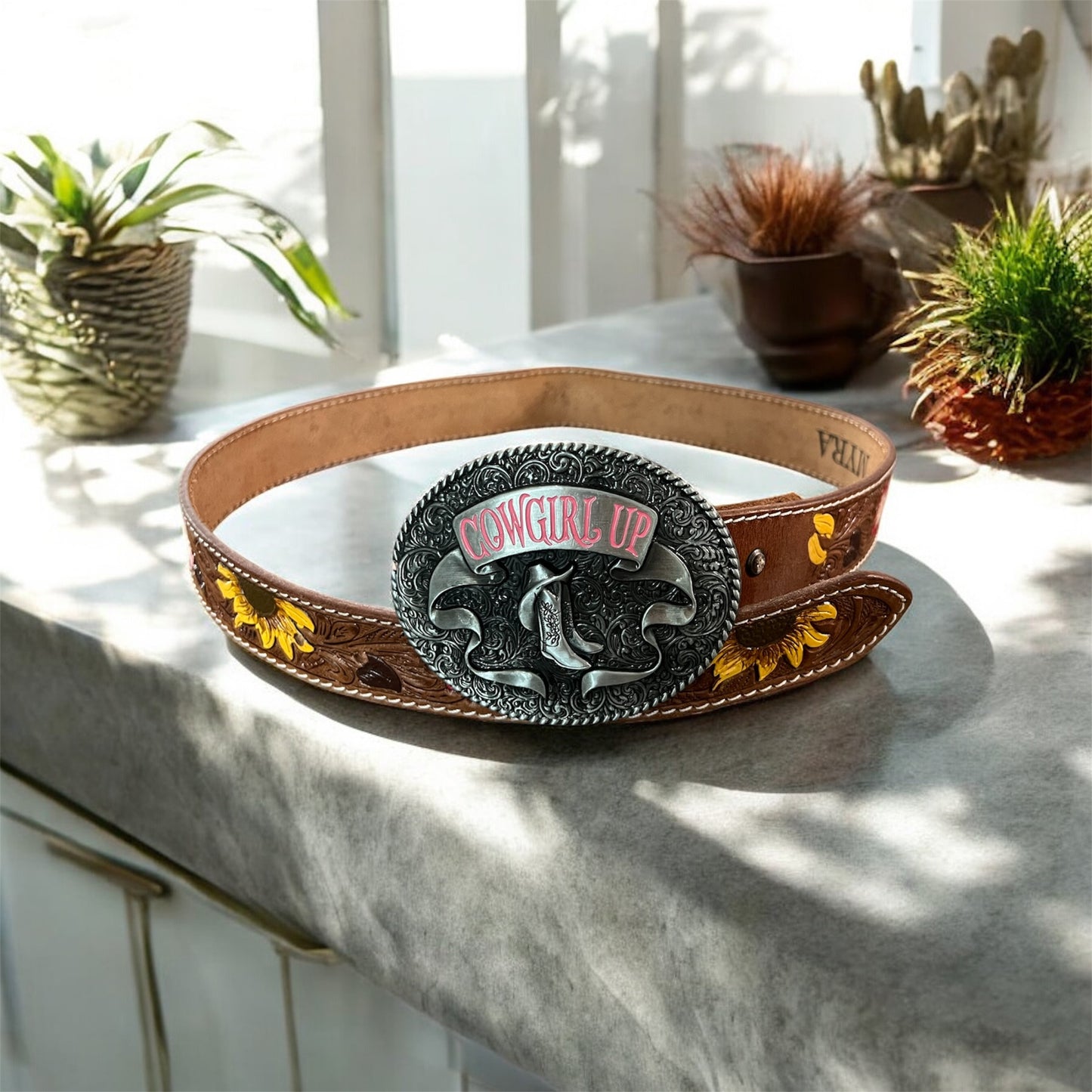 Myra Bouquet Hand Tooled Belt