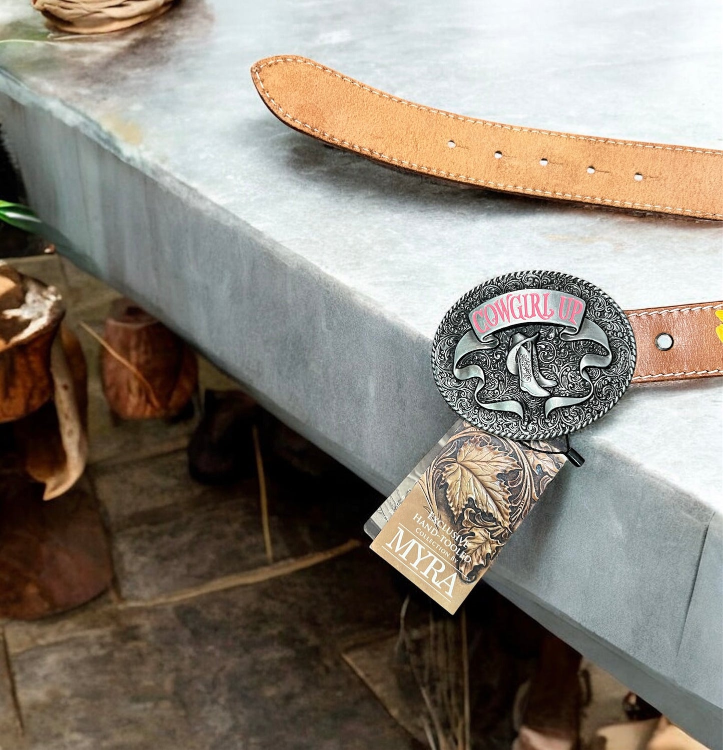 Myra Bouquet Hand Tooled Belt