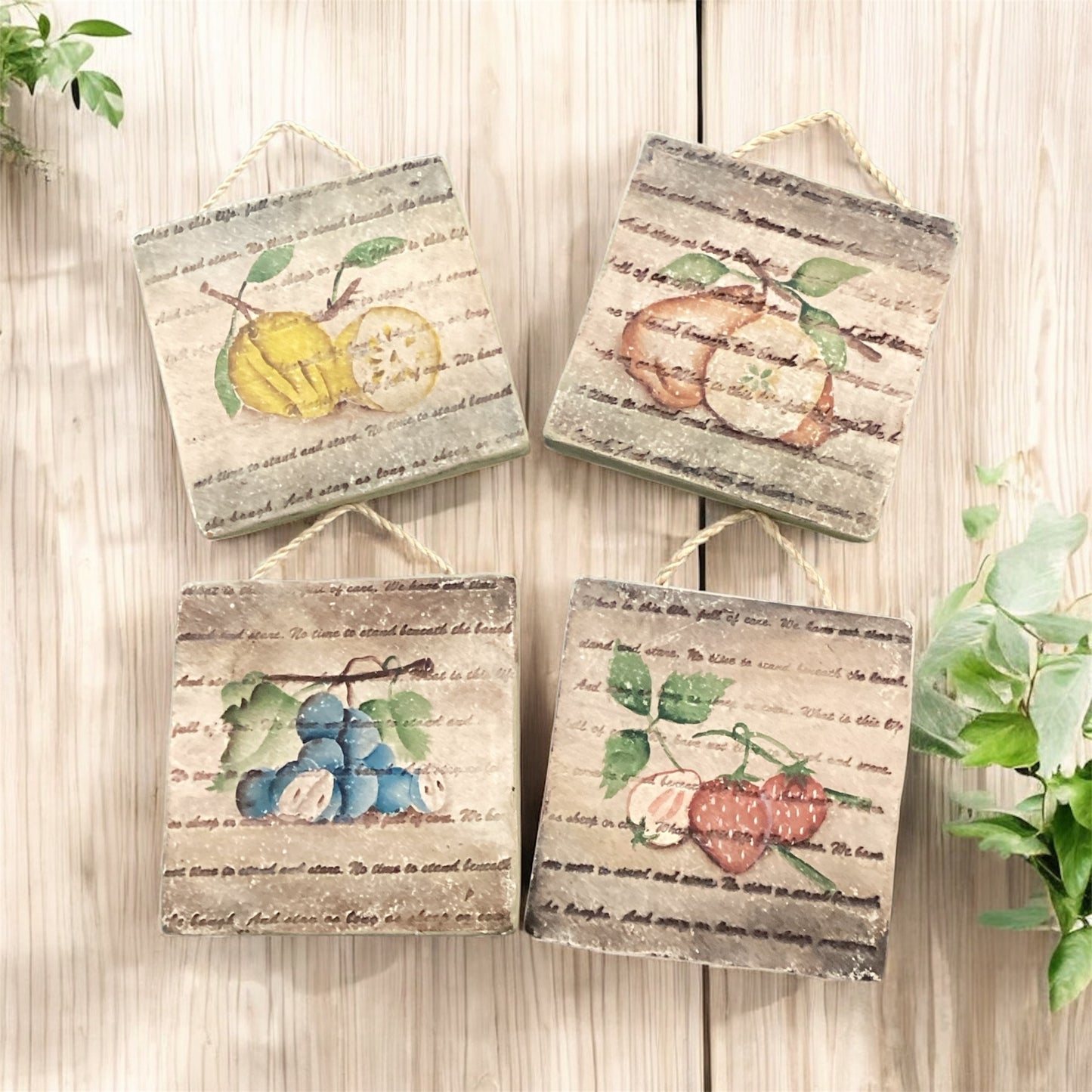 Ceramic Fruit Mini Signs