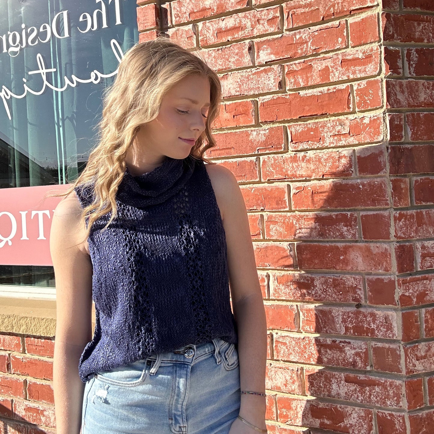 Midnight Blue Knit Tank
