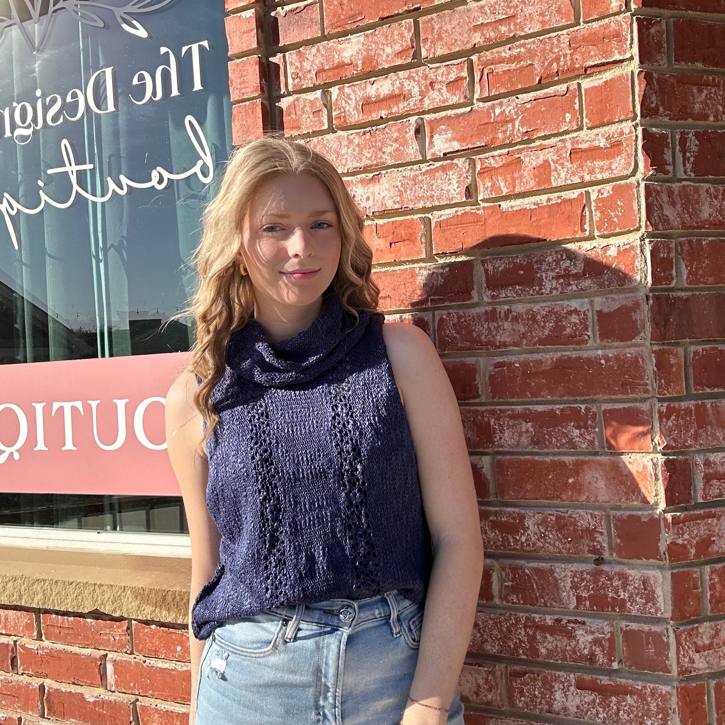 Midnight Blue Knit Tank