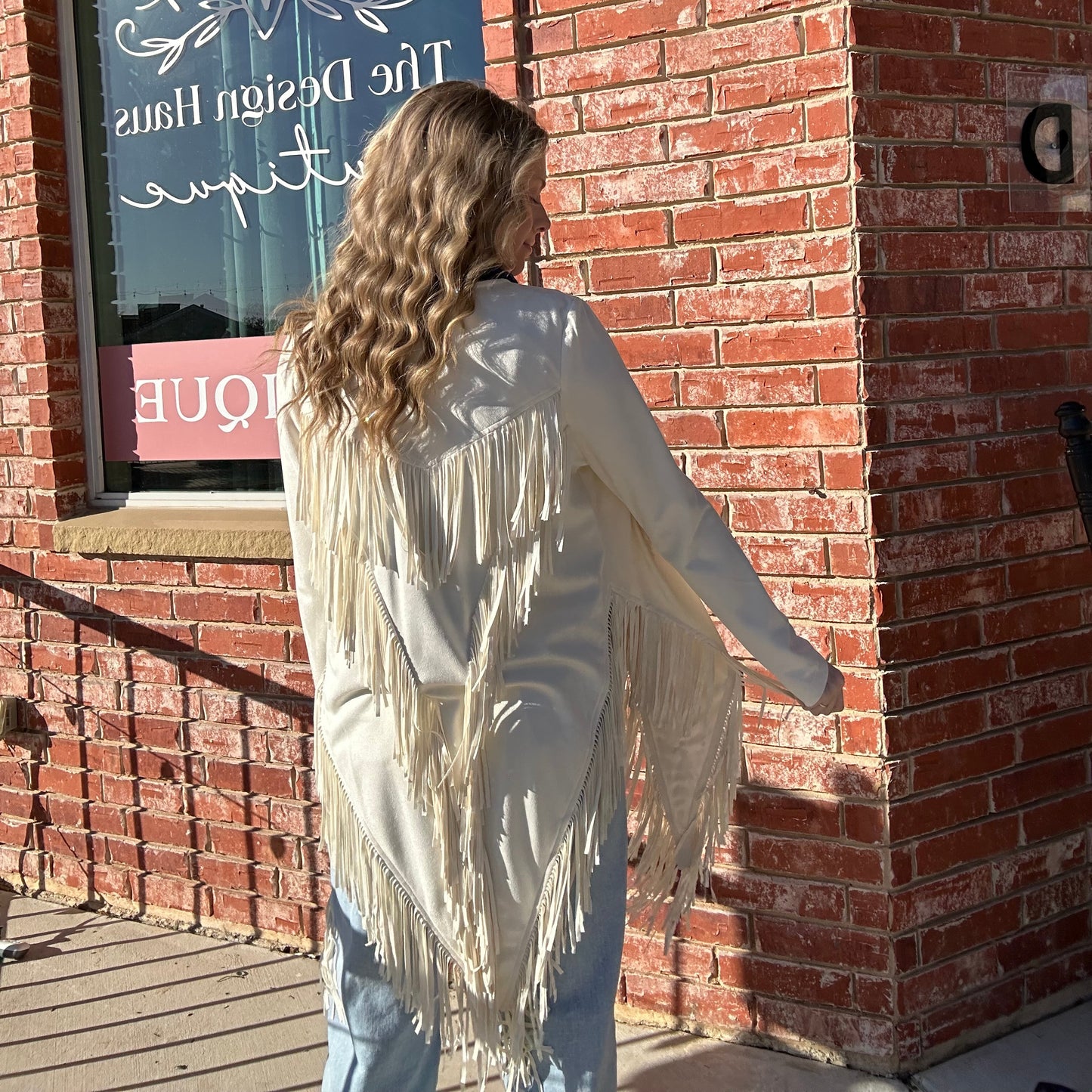 Fringed Ivory Western Jacket
