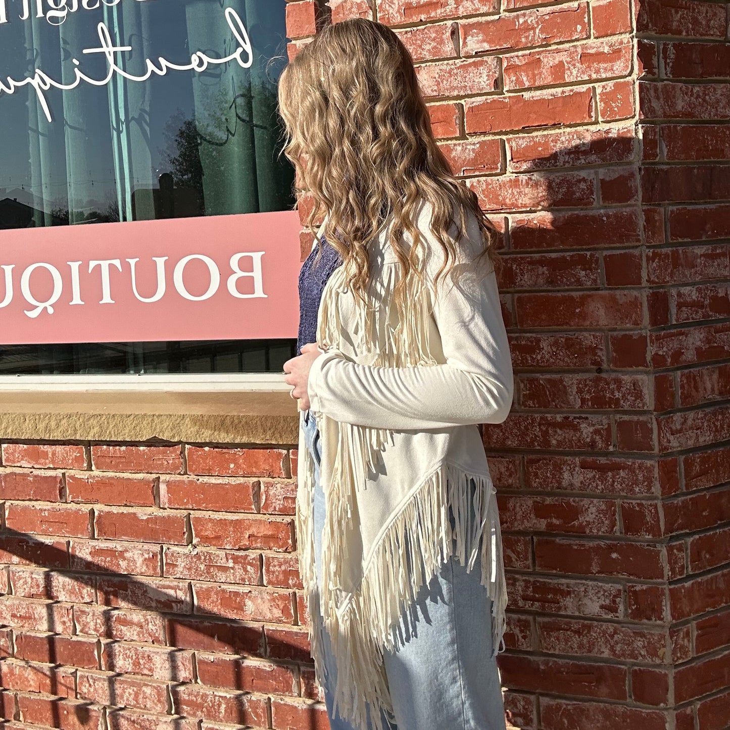 Fringed Ivory Western Jacket