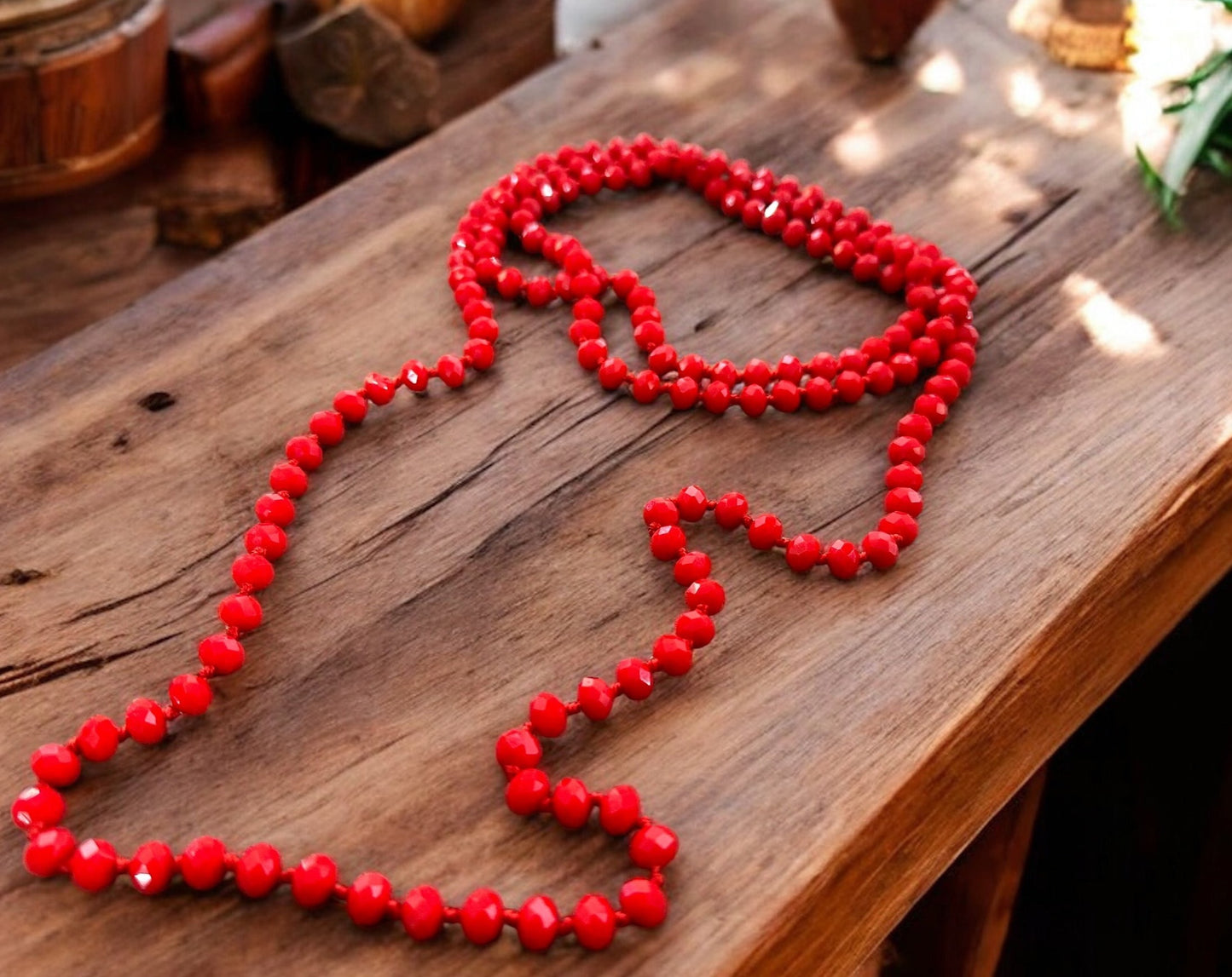 Extra Long Beaded Necklace