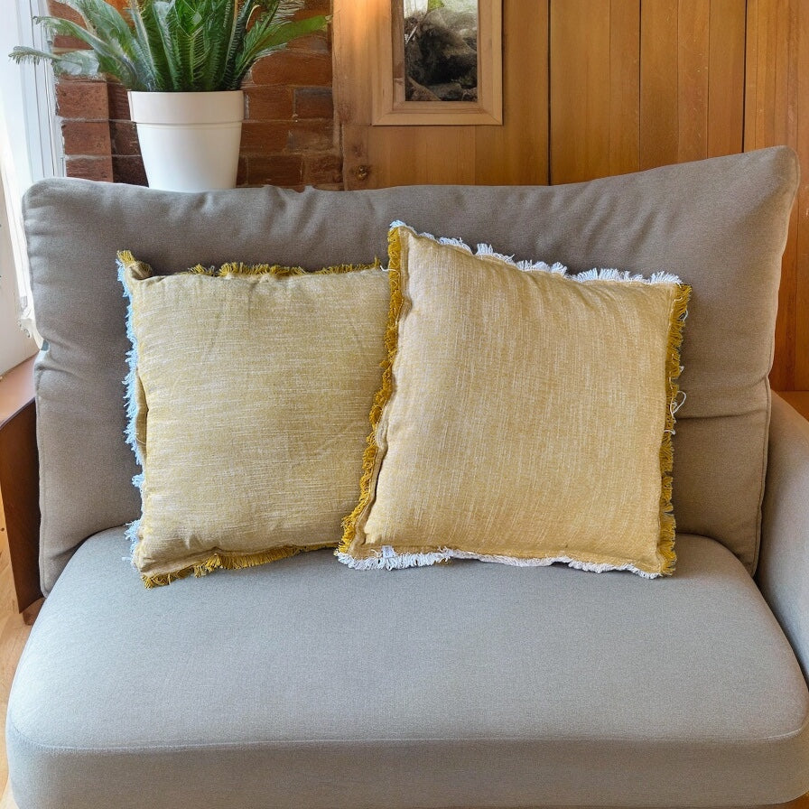 Canary Yellow Throw Pillow