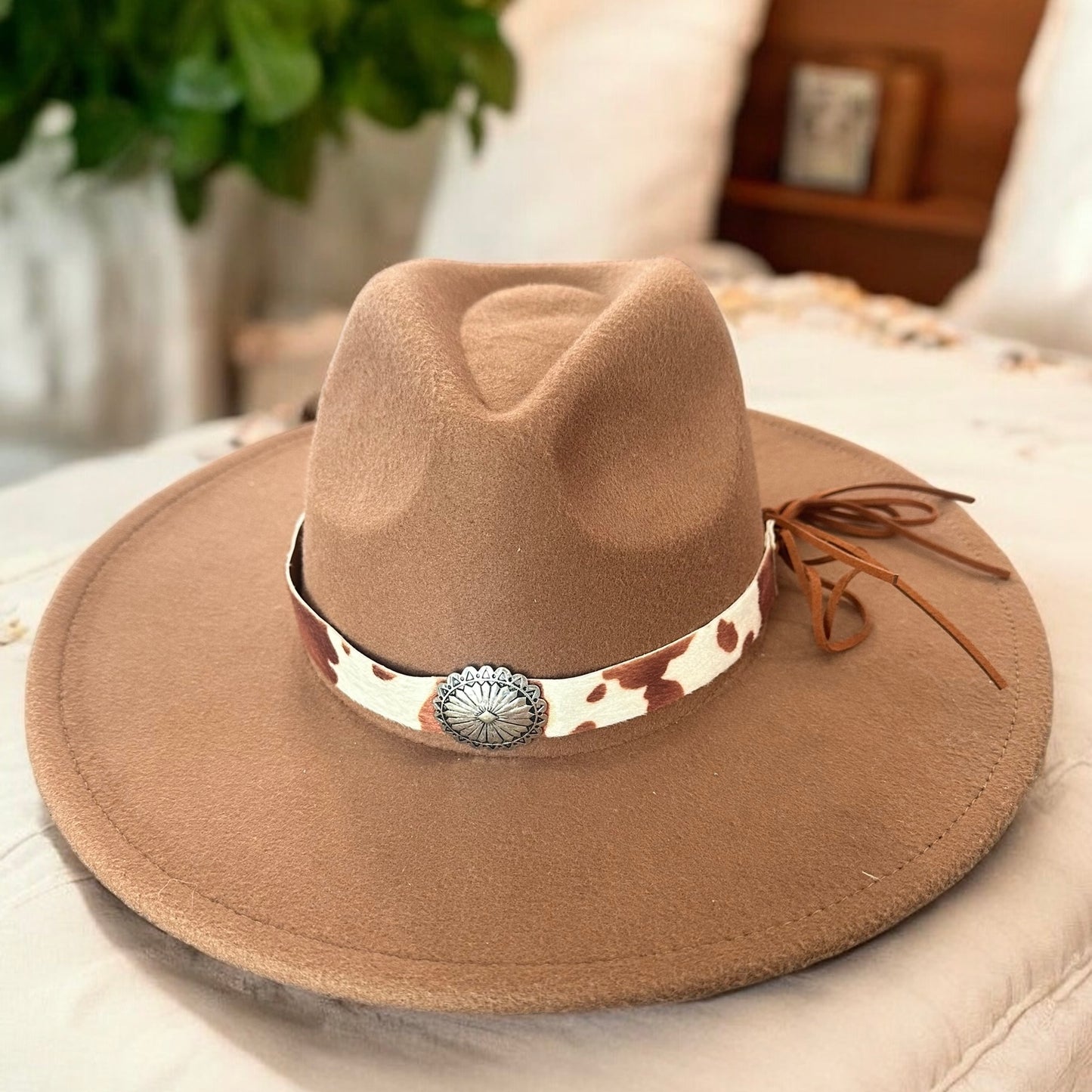 Cowhide Concho Hat Band