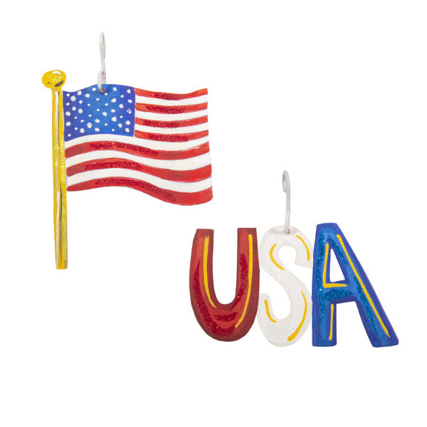 Patriotic Holiday Garland Charm