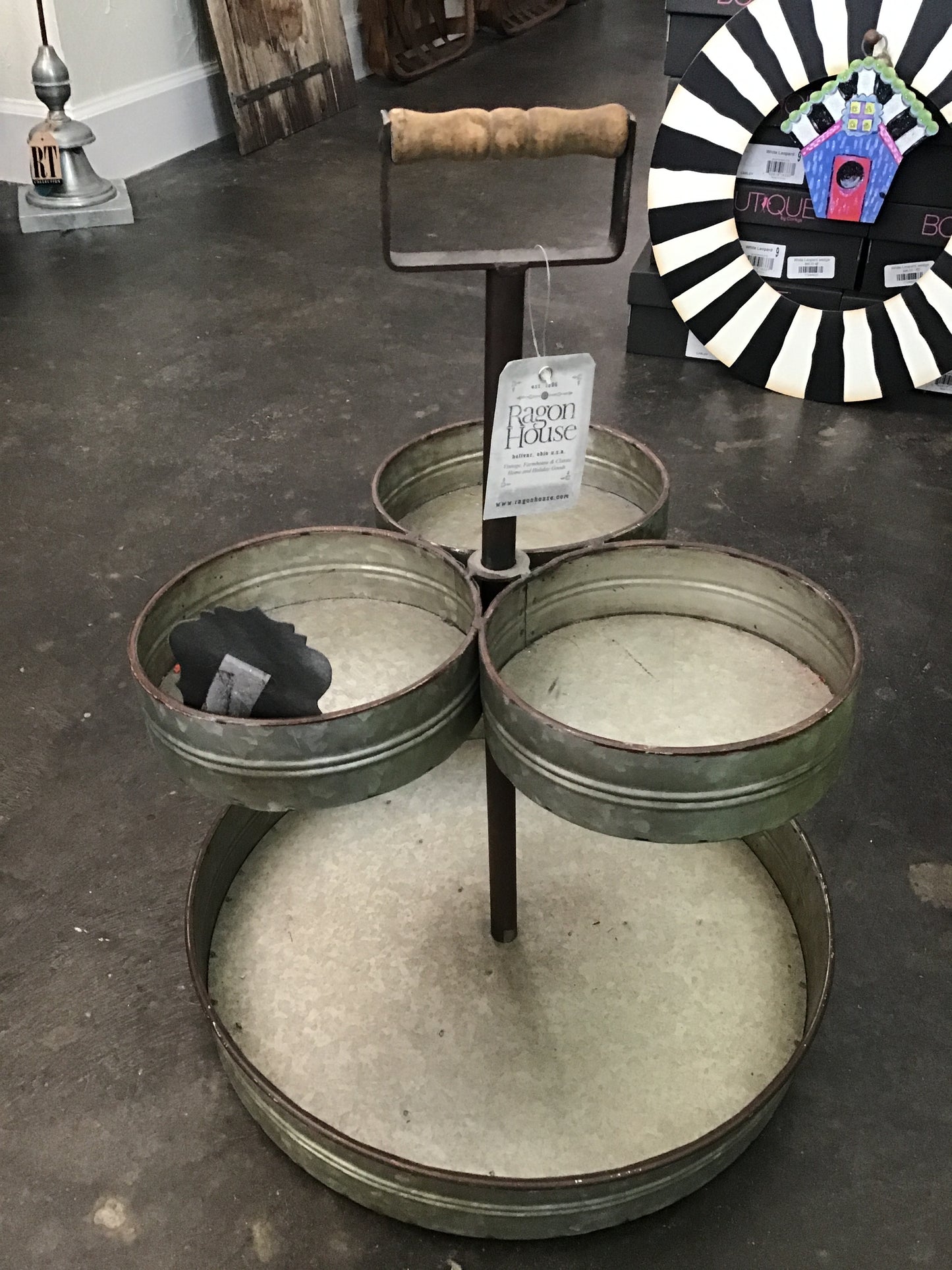Two Tiered Metal Tray