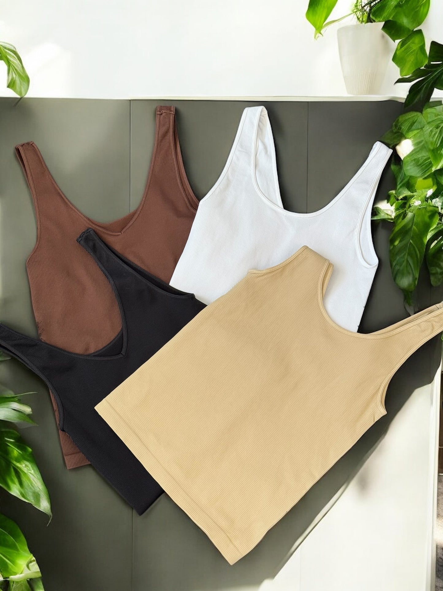 Ribbed reversible tank top