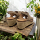 K Bye Taupe Wedge Sandals