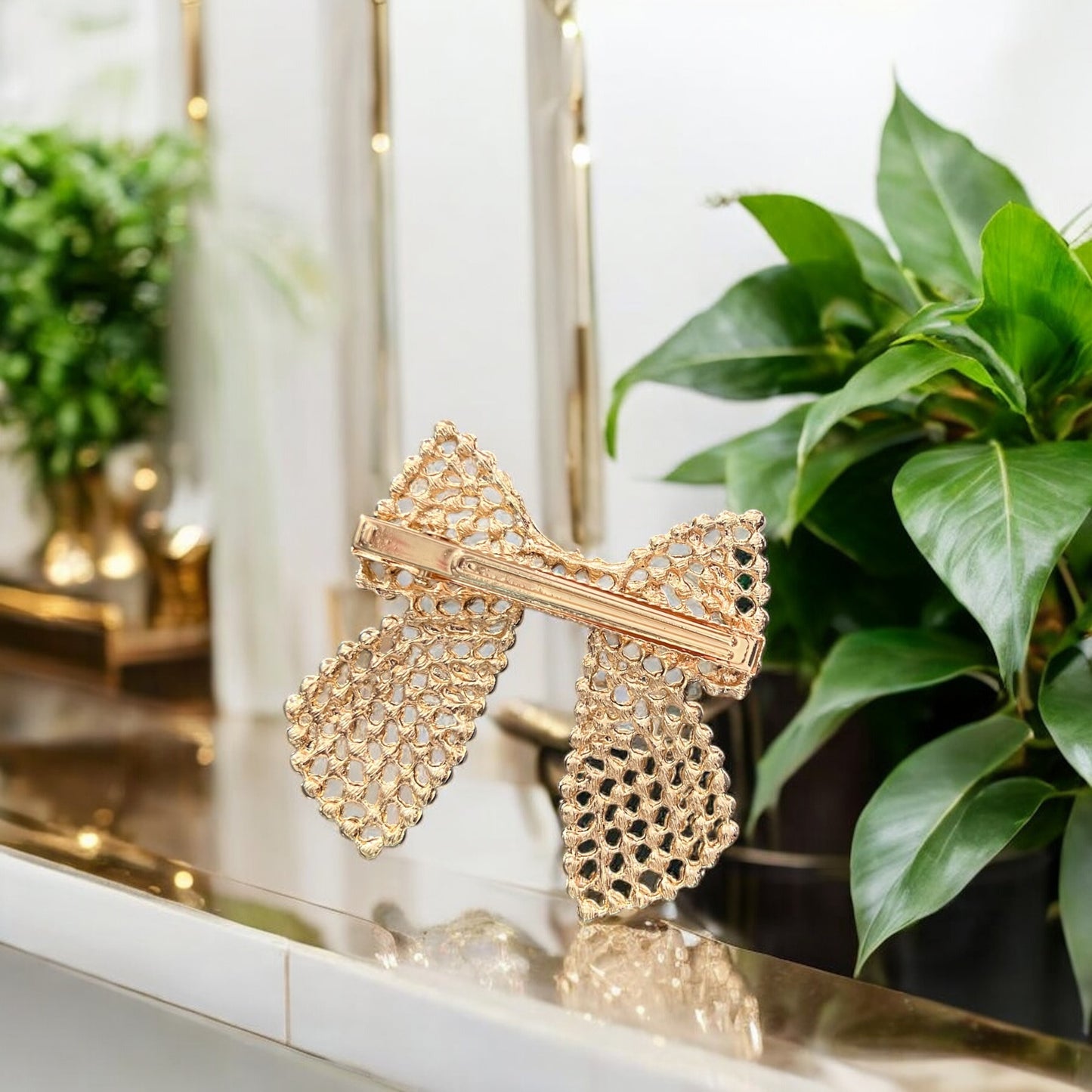 Pearl Bow Hair Barrette