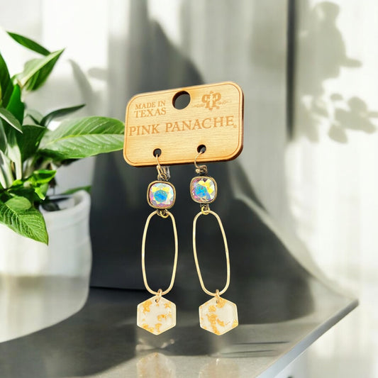 Acrylic Hexagon Earring
