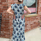 V Neck Floral Maxi Dress