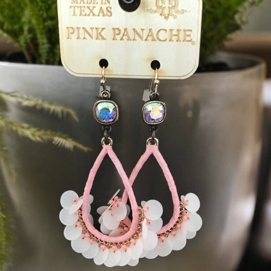 Pink Panache Petal Hoops
