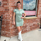 Exposed Hem T-shirt Dress