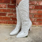 White Studded Boots