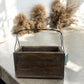 Rustic Wooden Box Home Decor with Wire Handle