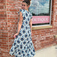 V Neck Floral Maxi Dress