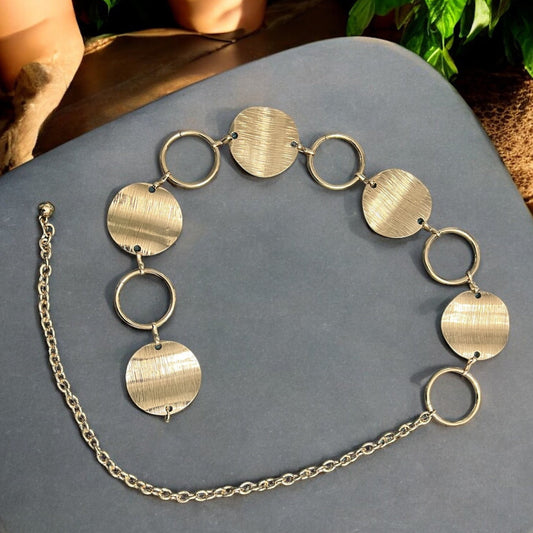 Gold Circle Chain Link Belt