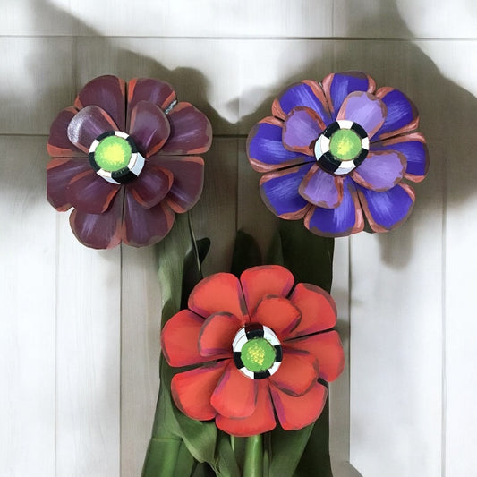 Round Top Flower Garden Stakes
