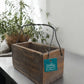 Rustic Wooden Box Home Decor with Wire Handle