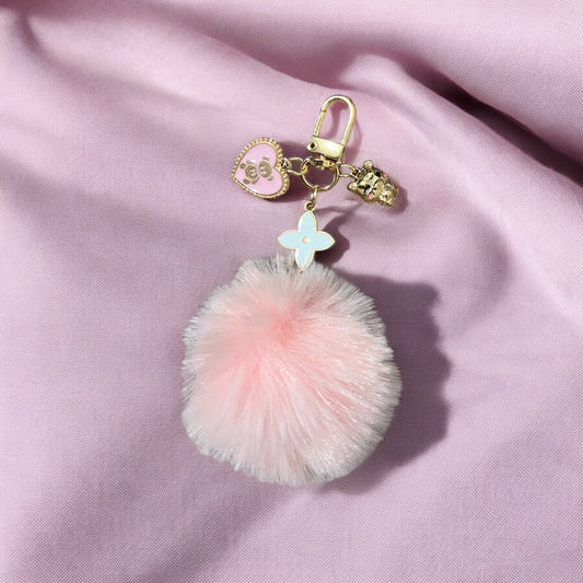 Pom Pom Chic Clip on Keychain