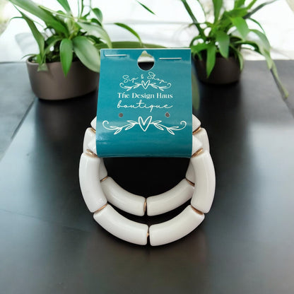 Set of 2 Acrylic Beaded Bracelets