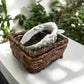 Brown Handwoven Small Square Storage Basket